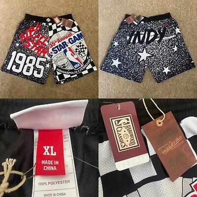 Official BNWT XL Mitchell & Ness All-Star 1985 Sublimated NBA Basketball Shorts • £34.99