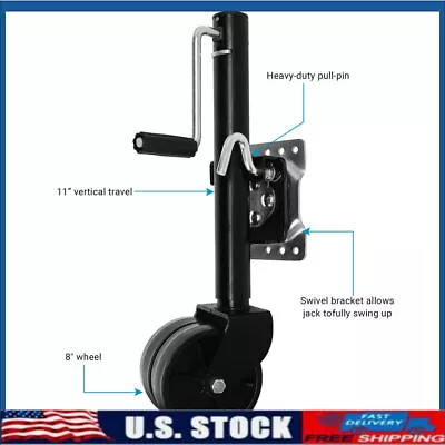 2000 Lbs Boat Trailer Jack With 8”Wheel Heavy Duty Marine Swivel Trailer Jack • $59.99