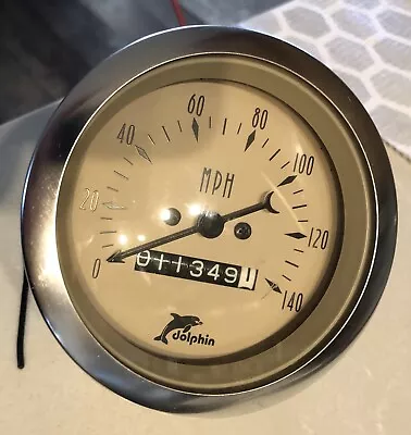 Dolphin 3 1/2  Speedometer Ratrod Mechanical Chevy Ford Dodge Truck Cable • $50