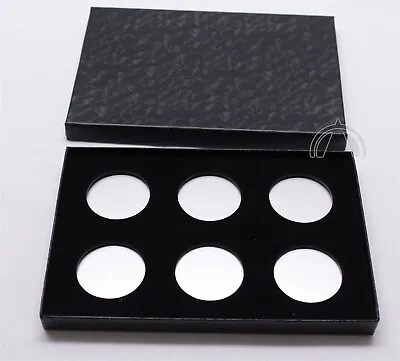 Display Box For 6 Silver Dollars In Airtite Capsule Size / 6 H Black Interior • $13.85