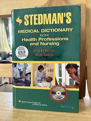 STEDMAN'S MEDICAL DICTIONARY FOR THE HEALTH PROFESSIONS - Hardcover  With CD • $60