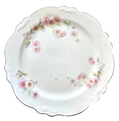  Vintage  Homer Laughlin Virginia Rose Fluffy Rose 10 1/4  Dinner Plate • $35