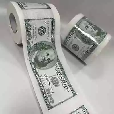 One Hundred Dollar Bill Toilet Paper Money Roll $100 - Novelty Fun Gag Gift Joke • $8.36