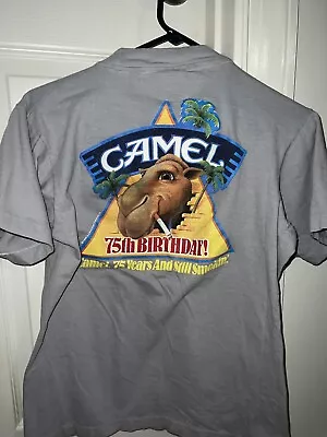 $20 • Buy Vintage Camel T Shirt Size M Grey 1980s