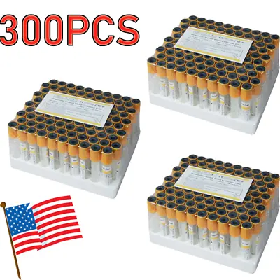 300pcs Vacuum Blood Collection Tubes Gel&Clot Activator 12x75mm3mL For Testing • $75.99