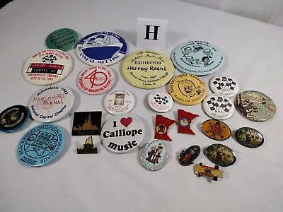 Lot Of 26 Vtg Musical Box Society International Convention Buttons (Lot H) • $26