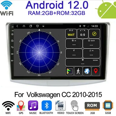 Android 12 32GB Car Player GPS Navi Radio Stereo For VW Passat B6 B7 CC 2010-15 • $92.39