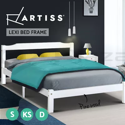 $234.95 • Buy Artiss Bed Frame Double Single King Single Size Wooden Timber Mattress Base