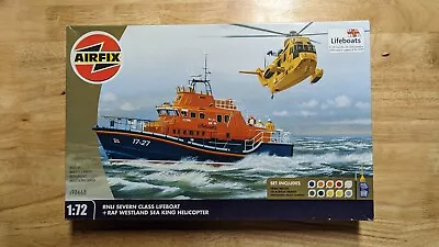 Airfix A98668 1:72 RNLI Severn Class Lifeboat And Sea King Helicopter Set - New • £80