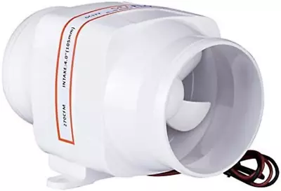 $24.99 • Buy SEAFLO 4  Electric In-Line Marine Bilge Air Blower 12V 270 CFM 456 CMH