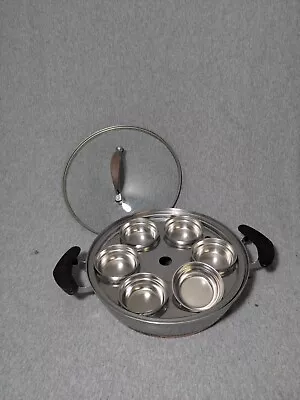 Vintage Presto Pride Copper Bottom 6-Egg Poacher Stainless Steel Preowned  • $41.99