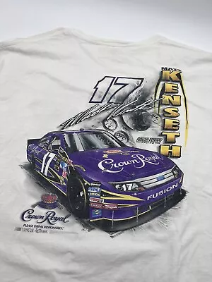 Matt Kenseth Shirt Adult 3XL Crown Royal NASCAR Double Sided Graphic T-Shirt • $21.47