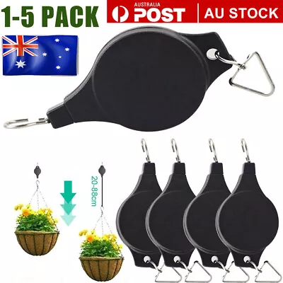 $14.39 • Buy Retractable Plant Hanging Hook Flower Basket Pot Hangers Pulley Pull Down Holder