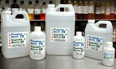 70/30 Blend Pg / Vg Propylene Glycol & Vegetable Glycerin Usp Kosher Food Grade • $30.29