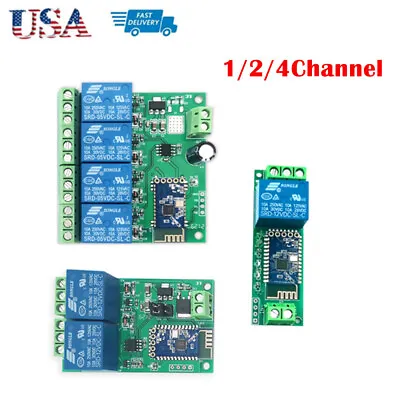 DC 12V 1/2/4Channel Bluetooth Relay Module APP Control Switch IoT Smart Home USA • $11.24