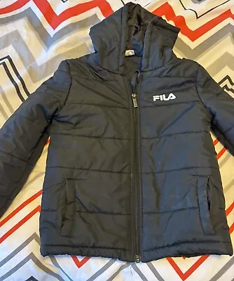 Fila Boys Black Puffy Jacket Size 6 • $25