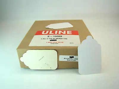 (500) 1 3/4  X 2 7/8  White Unstrung Blank Garment Merchandise Price Tags Large • $19.99