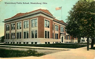 Public School Miamisburg Ohio Vintage Postcard • $3.75