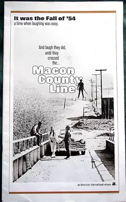 Macon County Line Starring Max Baer Jr Orig 1974 Movie Pressbook • $9.99