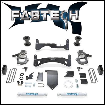 $1954.12 • Buy Fabtech 6  Basic Lift Kit W/Rear Shocks For 2014-2018 Sierra 1500 Silverado 1500