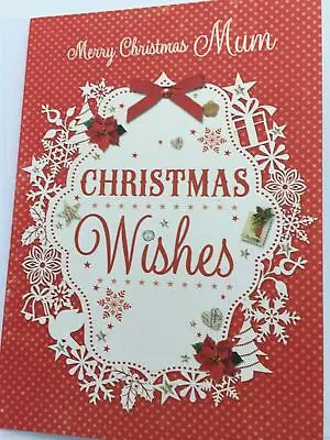 Merry Christmas Mum At Christmas Time  Hallmark New Greetings Card • £3.49