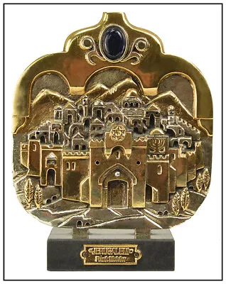 Frank Meisler Jerusalem Plaque Bronze Sculpture Cityscape Relief Signed Artwork • $1895