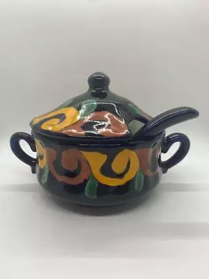 Talavera Mexican Pottery Terracotta Lidded Tureen With Ladle – Signed Ruth D5 • $21.99