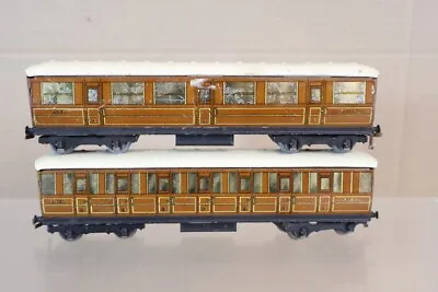 HORNBY DUBLO RAKE Of 2 LNER COMPOSITE & 3rd CLASS COACH 42759 45401 Oj • £37.50