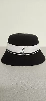 Kangol Bermuda Stripe Bucket Hat Black/White Size L K3326ST • $49.99