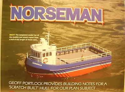 Original Model Boat Plans 2007 Norseman Scopttish Salmon Well Deck Tender • $12.62