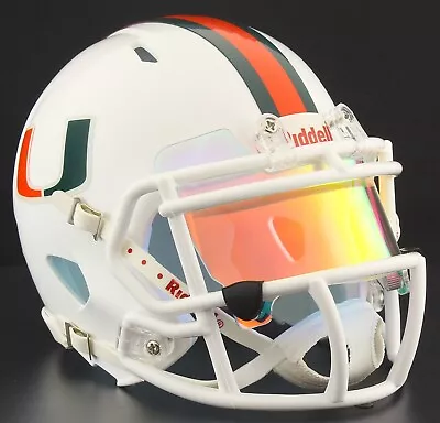MIAMI HURRICANES NCAA Riddell SPEED Authentic MINI Football Helmet • $48.99