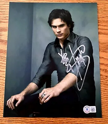 Ian Somerhalder Hot Vampire Diaries Damon Salvatore Signed 8x10 Photo Beckett T • $119.99