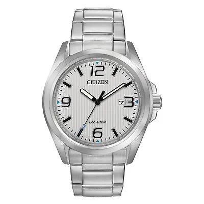 Citizen Eco-Drive Men's Chandler Silver Dial Bracelet Watch 43mm AW1430-86A • $89.99