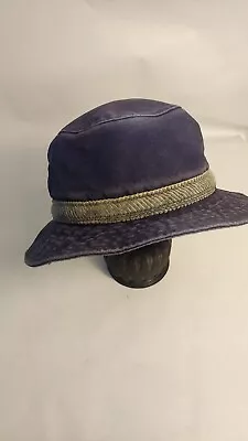 Vtg.Eddie Bauer Sun/Shade Bucket Hat Distressed Cotton Blue DenimCorduroy Trim • $18