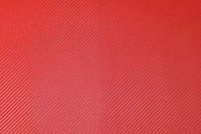 Carbon Fiber - Fire Red Marine-Grade Vinyl Leatherette Fabric • $17.50