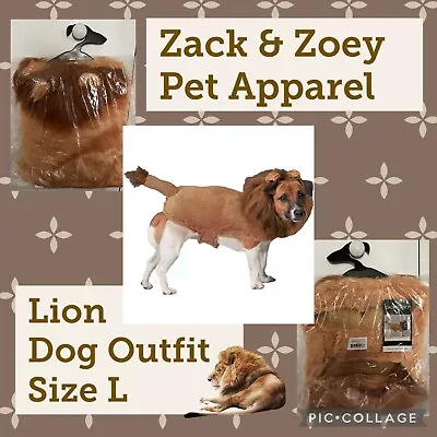 Zack & Zoey Fuzzy Lion Costume For Dogs Large • $25