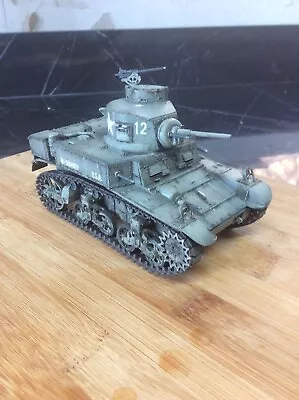 £60 • Buy 1/35 US M3A1 Stuart Western Front Model Tank Kit Built And Painted
