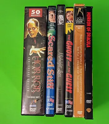 Horror Classics DVD Lot - 58 Films Total/ 20 Discs - Dracula/ Midnight Lace/ Fly • $23.99