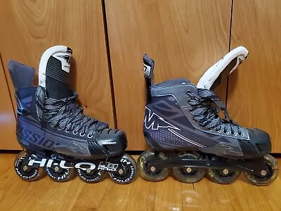 Mission Inhaler Inline Hockey Skates DS7 Size 6E Hi-Lo Frame Black Gray • $125