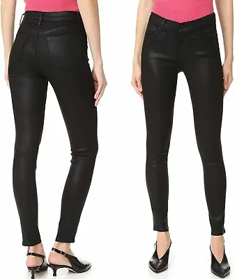 J Brand Women's Coated Super Skinny Low-Rise Black Legging Jeans Sz 30 NEW NWT • $74.25