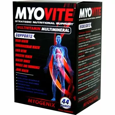 Myogenix MYOVITE Multi-Vitamin / Multi-Mineral 44 Packets MUSCLE VITAMINS • $42.29