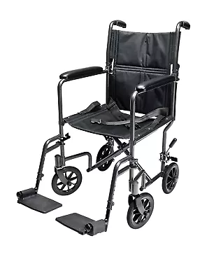 Everest & Jennings Transport Wheelchair Compact & Strong Steel Frame 19  Seat • $250.25