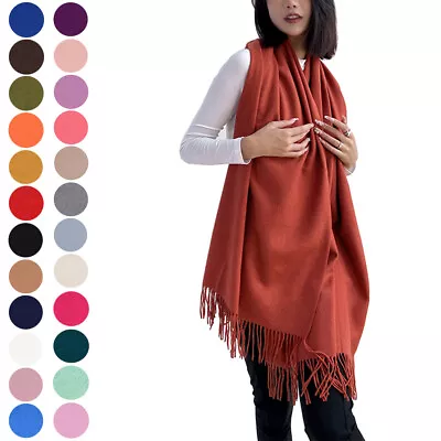 £5.99 • Buy Women Winter Warm Synthetic Cashmere Long Pashmina Shawl Neck Wrap Scarf Stole