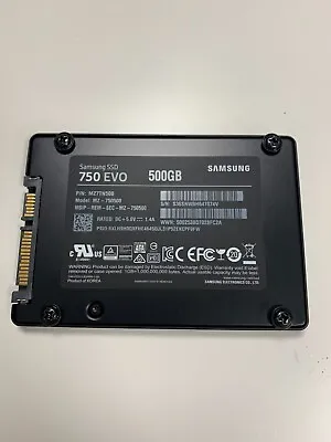 SAMSUNG 750EVO 500GB 2.5 INCH SATA III INTERNAL SSD Tested Working Fine • £34.99