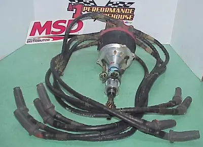 MSD Pro-Billet Ford 351W Dual Pickup Distributor #8384 With Plug Wires NASCAR • $250