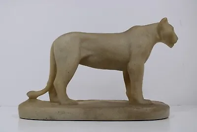 Vintage 1971 E Edward Schillaci Sculpture Mountain Lion Lioness Signed Resin • $99.99