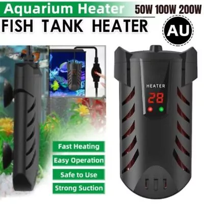 50-200W Aquarium Water Heater Aqua Fish Tank LED Digital Thermosafe Submersible • $12.98