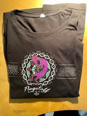 Flagstaff Arizona XL Black T Shirt Gorgeous Native American Logo • £3.59