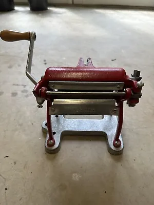 Rare Antique Vitantonio Cast Iron Red Pasta Machine Hand Crank Multiple Settings • $255