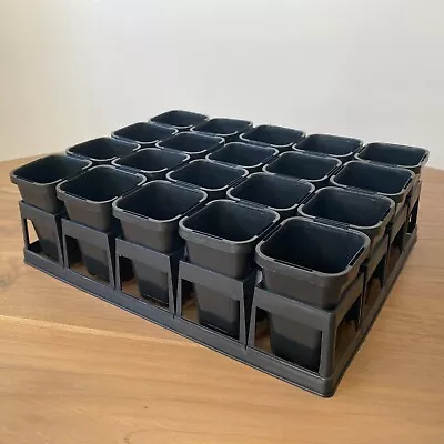 $32.90 • Buy Plastic Plant Tube Air Pruning Tray 20-Cell With 68mm Pots Seedling Propagation